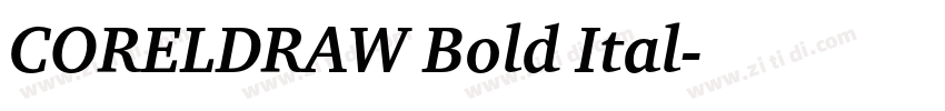 CORELDRAW Bold Ital字体转换